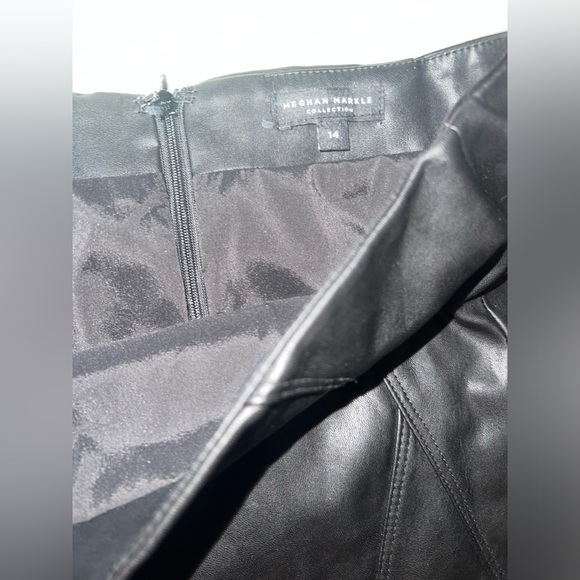 Meghan Markle Reitman’s Vegan Leather Skirt Sz 14 - Picture 3 of 6
